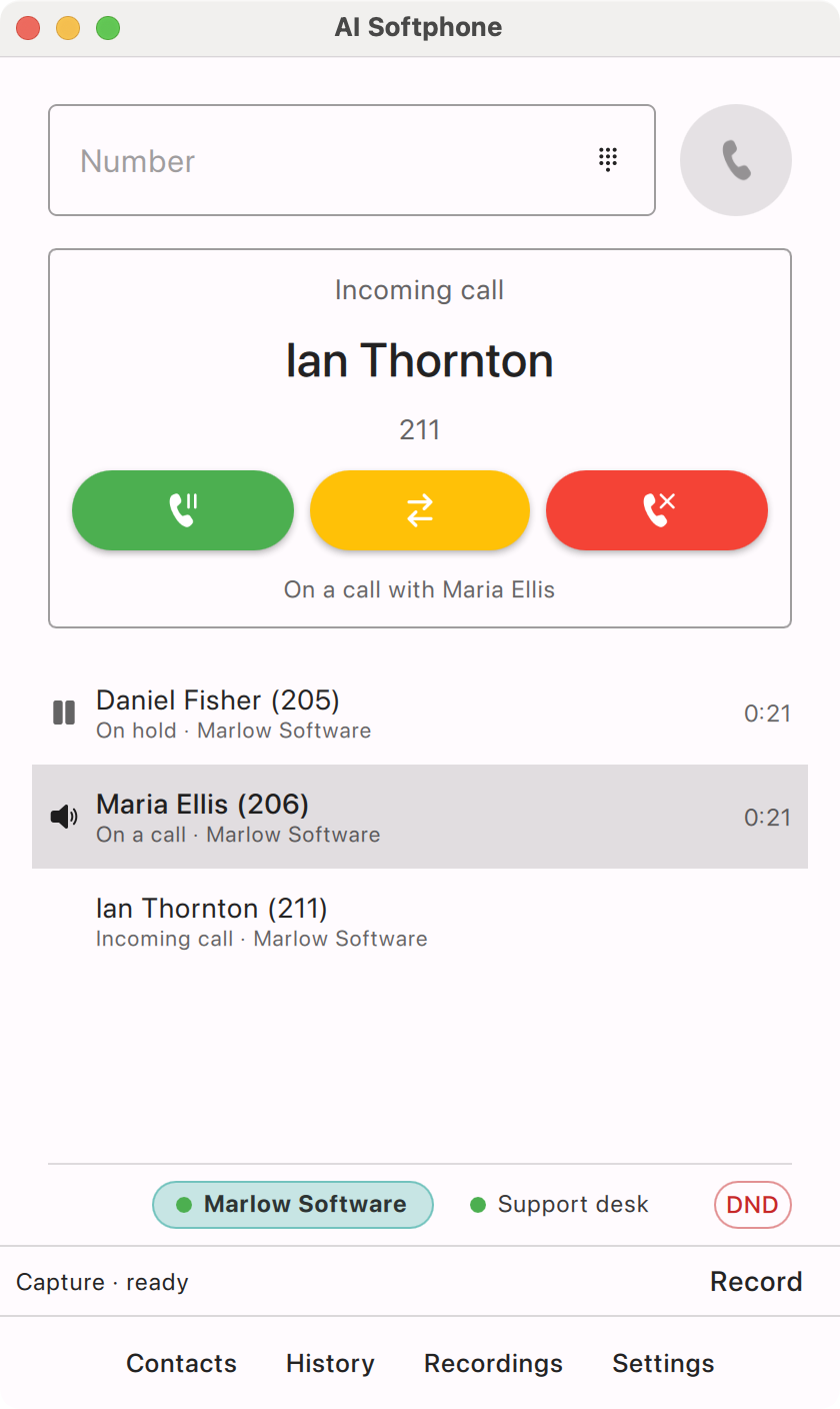 Several calls