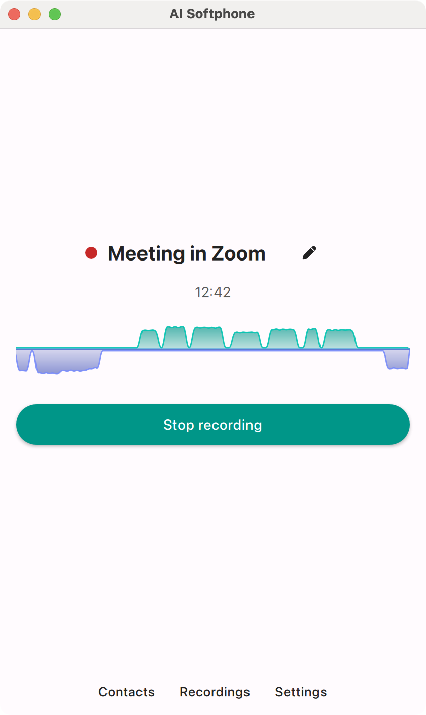 Recording a meeting